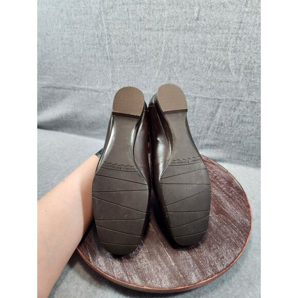 Etienne Aigner Brown "Vita" Loafers With Tassel & Gold Hardware & Low Heel 8M - Picture 10 of 13